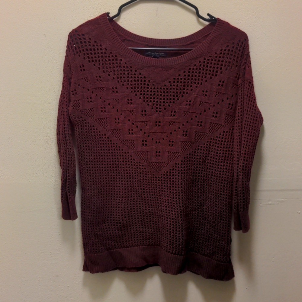 Ruby Open Knit 3/4 Sleeve Sweater
